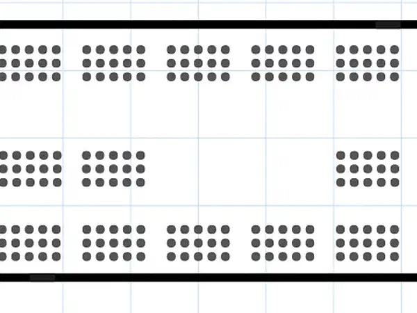 Easel design canvas showing a cribbage-board track with an open center area for a custom logo