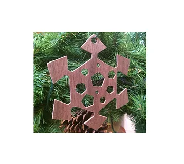 Wooden Snowflake Ornament