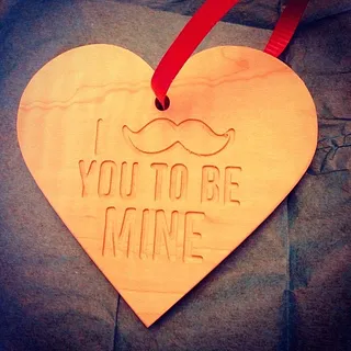 Mustache Valentine Heart