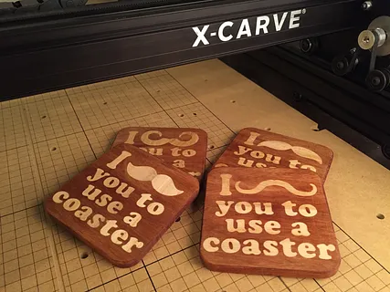 Mustache Inlay Coasters