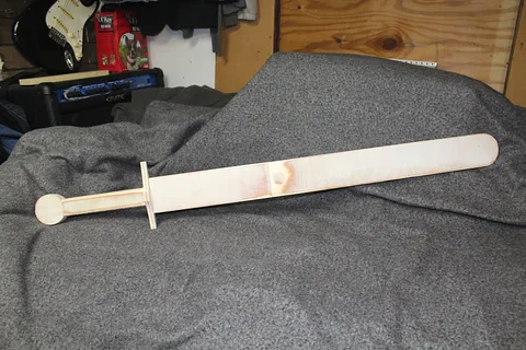 toy sword using a scarf joint 
