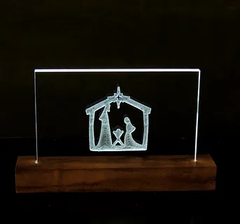 Edge-lit LED nativity display