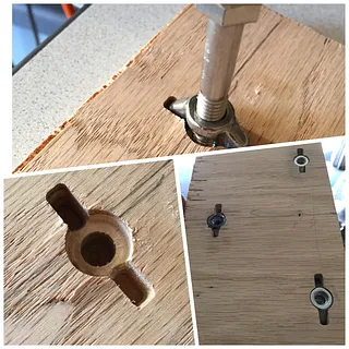 wing nut mount incision