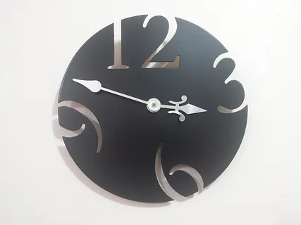 black wall clock