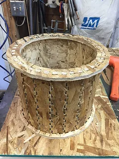 21 Sided Round Container