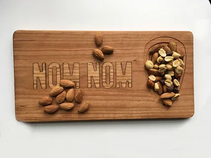 Nom Nom Cutting Board with Dish