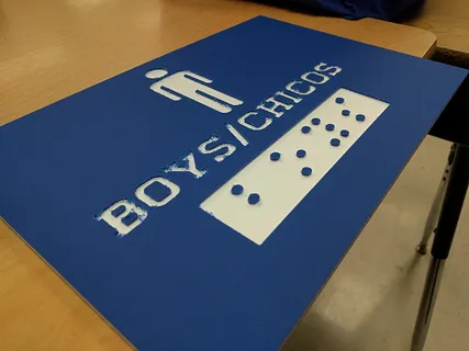 Hauser Jr High Boys Bathroom Sign 