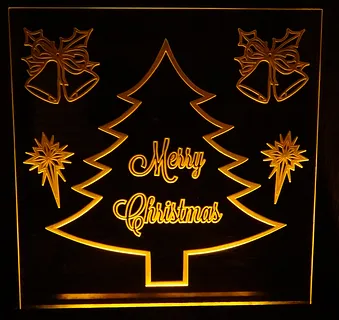 Christmas Edge-Lit Sign
