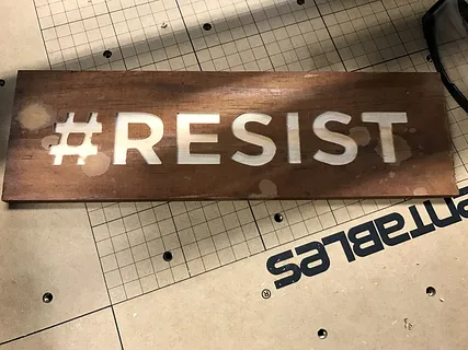 #Resist - 3.5" wide