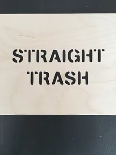 Straight Trash Stencil