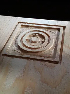 4 inch traget stamp with border