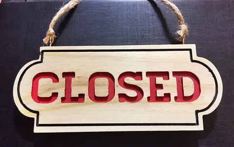 Traditional Wooden Open/Close Sign