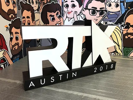 Huge RTX Sign for Rooster Teeth