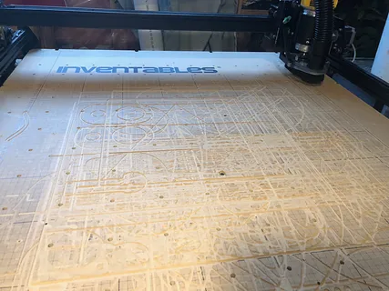 wasteboard hole pattern 1000mm x 1000mm