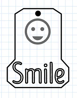 smile keychain