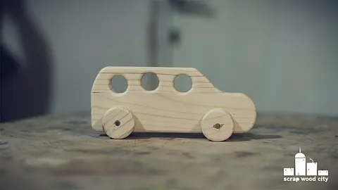 Wooden toy car