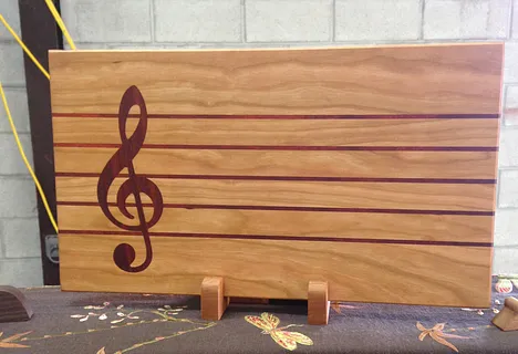 Treble Clef Inlaid Cutting Board