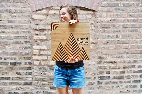 Geometric Mountain Scene