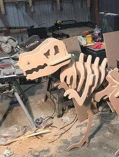 5ft Tall T-Rex Skeleton 3/4Inch plwood/mdf