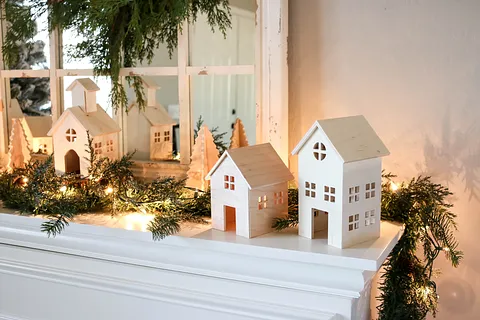 Wooden Christmas Village