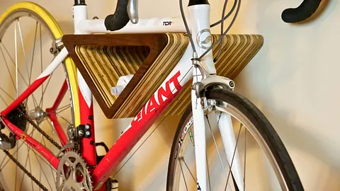 DIY Floating Wall-Mounted Bike Rack