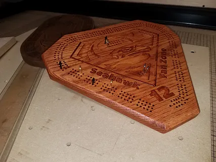 Seahawk cribbage board