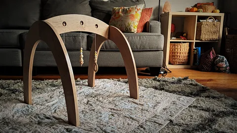 wooden baby gym