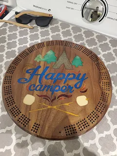 camping cribbage board