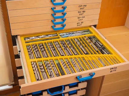 DRILL BITS AND SORTIMO BOX CABINET