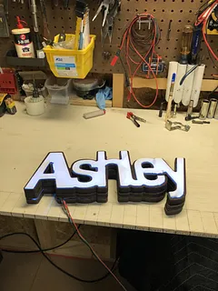 Remake of "Building an Illuminated Sign"