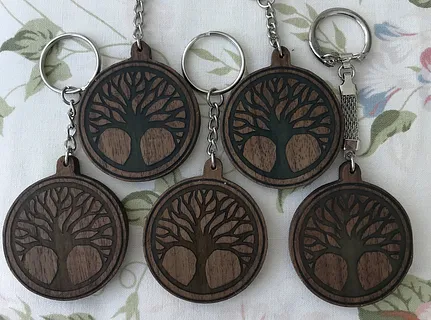 Tree of life keyring