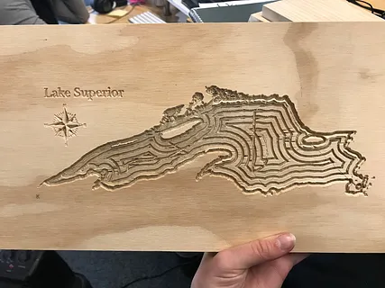 Lake Superior Topographic Map