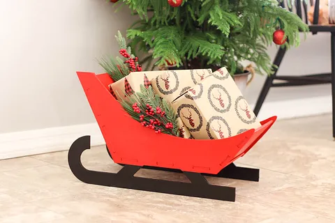 3D Carved Christmas Sleigh