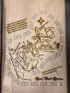 Klamath River Watershed Cribbage Board