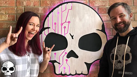 Backlit LED Skull Sign