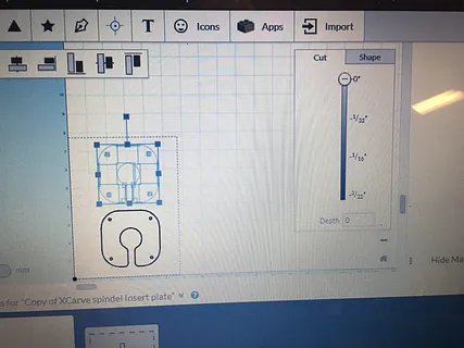  XCarve dust shoe spindel Insert plate