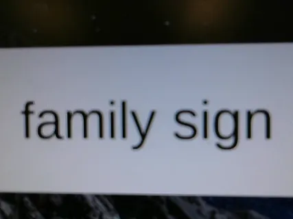 Family sign