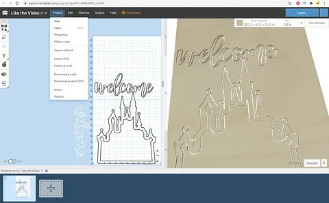 Welcome Sign with Castle