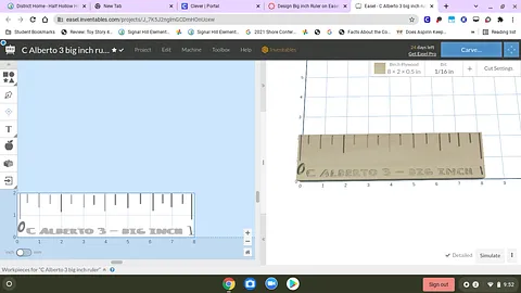 C Alberto 3 big inch ruler