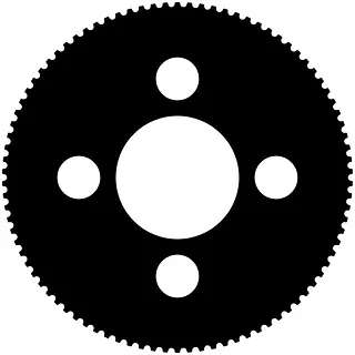 GT2 pulley gear - 90 teeth - 4+4 Hole