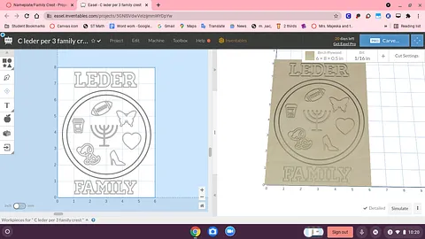  C leder per 3 family crest 