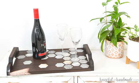 Marble Inlay Serving Tray