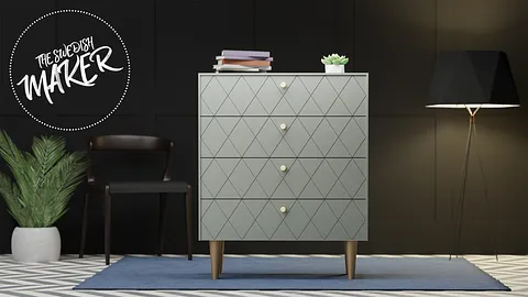 Ikea Metod Cabinet drawers Harlequin Pattern