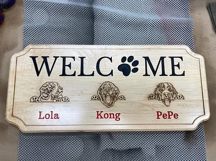 Dog Welcome Sign