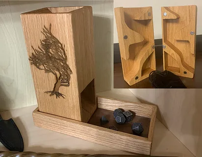 Dice Tower with hidden compartment