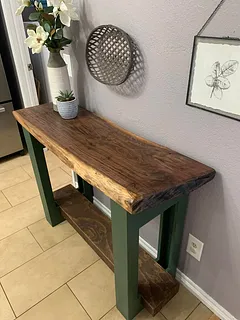 Modern Side Table Base & Faux Beam