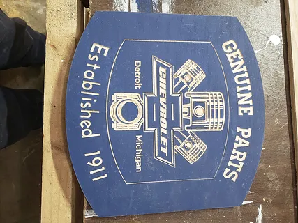 Vintage Chevy Sign garage