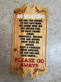 No Soliciting Sign