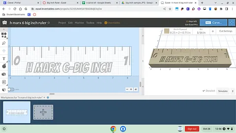 h marx 6 big inch ruler