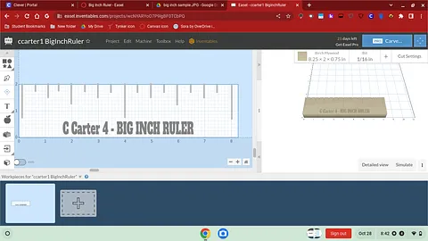 C Carter 1-BIG INCH RULER